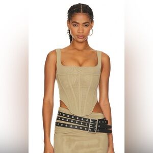 Miaou Silver Sage Campbell Corset Top